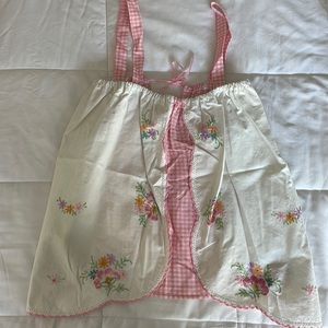 Vintage open back tie top